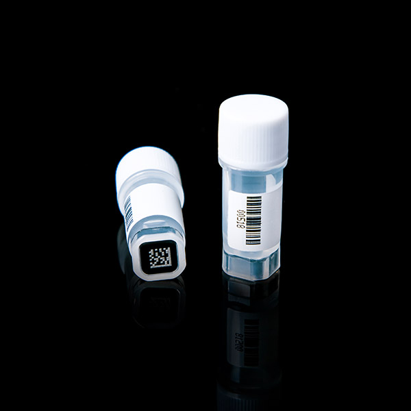 2D Cryogenic Vials 0.5ml Extorsion White