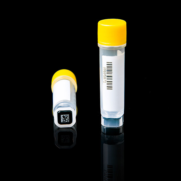 2D Cryogenic Vials 1.5ml Extorsion Yellow